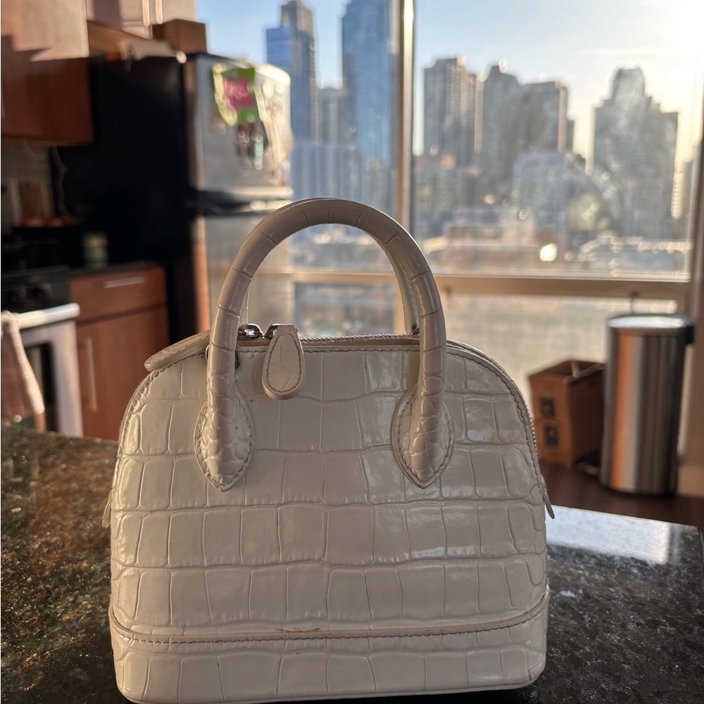 Balenciaga White Croc-Embossed Women's Bag - Picture 4 of 7